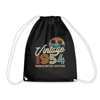Cadeau d’anniversaire vintage 1954 - Sac de sport léger - noir - Devant