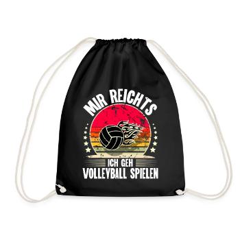 Volleyball - Turnbeutel - Schwarz - Vorne