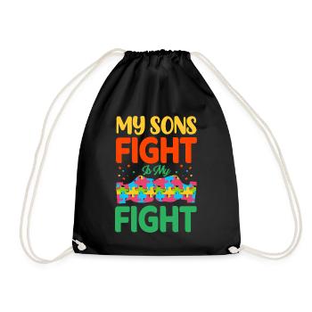 Autisme Autiste - Sac de sport léger - noir - Devant
