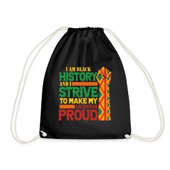 Mois de l’histoire des Noirs Histoire des Noirs - Sac de sport léger - noir - Devant