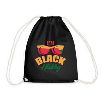 Black History Month Black History - Turnbeutel - Schwarz - Vorne