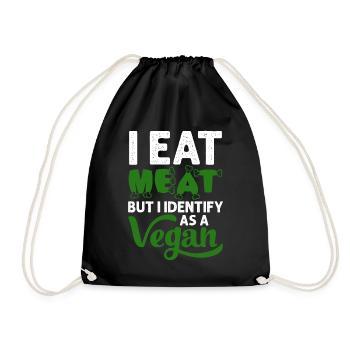 Vegan Veganism - Drawstring Bag - black - Front