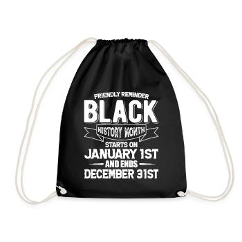 Black History Month Black History - Turnbeutel - Schwarz - Vorne