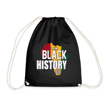 Black History Month Black History - Turnbeutel - Schwarz - Vorne
