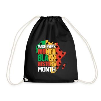 Black History Month Black History - Turnbeutel - Schwarz - Vorne