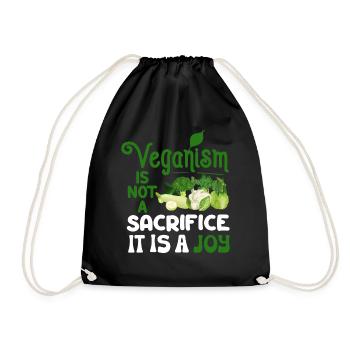 Véganisme végétalien - Sac de sport léger - noir - Devant