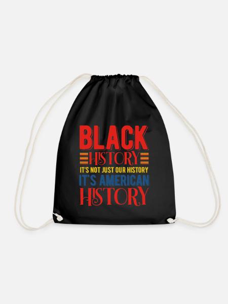 Black History Month Black History - Drawstring Bag - black