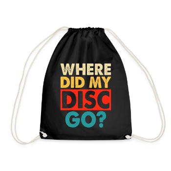 Discgolf Disc Golf - Drawstring Bag - black - Front