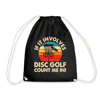 Discgolf Disc Golf - Drawstring Bag - black - Front