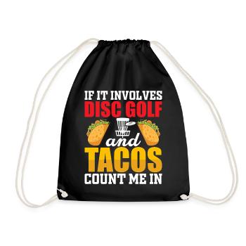 Disc Golf Tacos - Drawstring Bag - black - Front