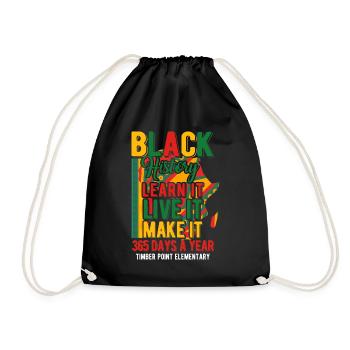 Mois de l’histoire des Noirs Histoire des Noirs - Sac de sport léger - noir - Devant