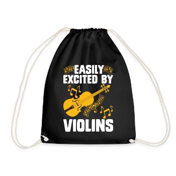 Violin Violinist - Drawstring Bag - black - Front