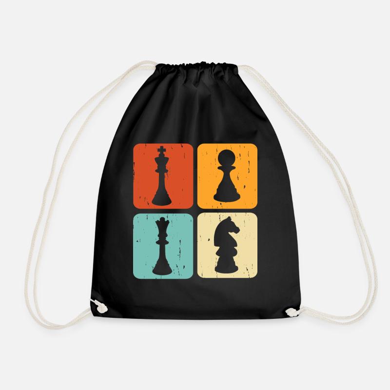 Schach - Turnbeutel - Schwarz