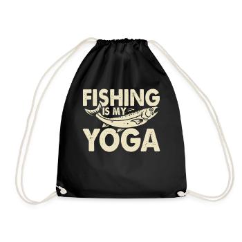 Anglers Fishing Fishing - Drawstring Bag - black - Front