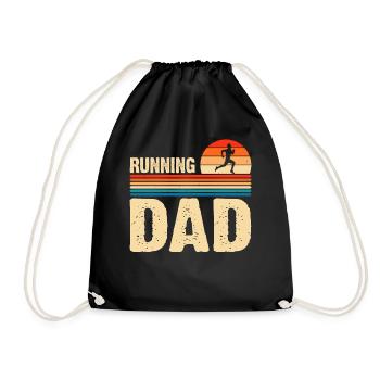 Papa coureur de course - Sac de sport léger - noir - Devant