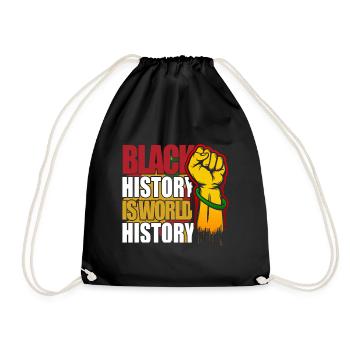 Black History Month Black History - Turnbeutel - Schwarz - Vorne