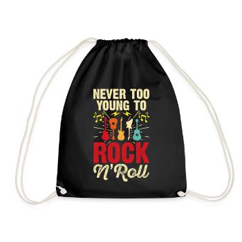 Rock n Roll Rock And Roll - Drawstring Bag - black - Front