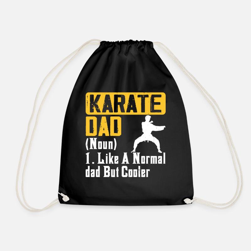 Karate Papa Vater - Turnbeutel - Schwarz