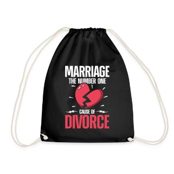 Marriage The Number One Cause Of Divorce - Turnbeutel - Schwarz - Vorne