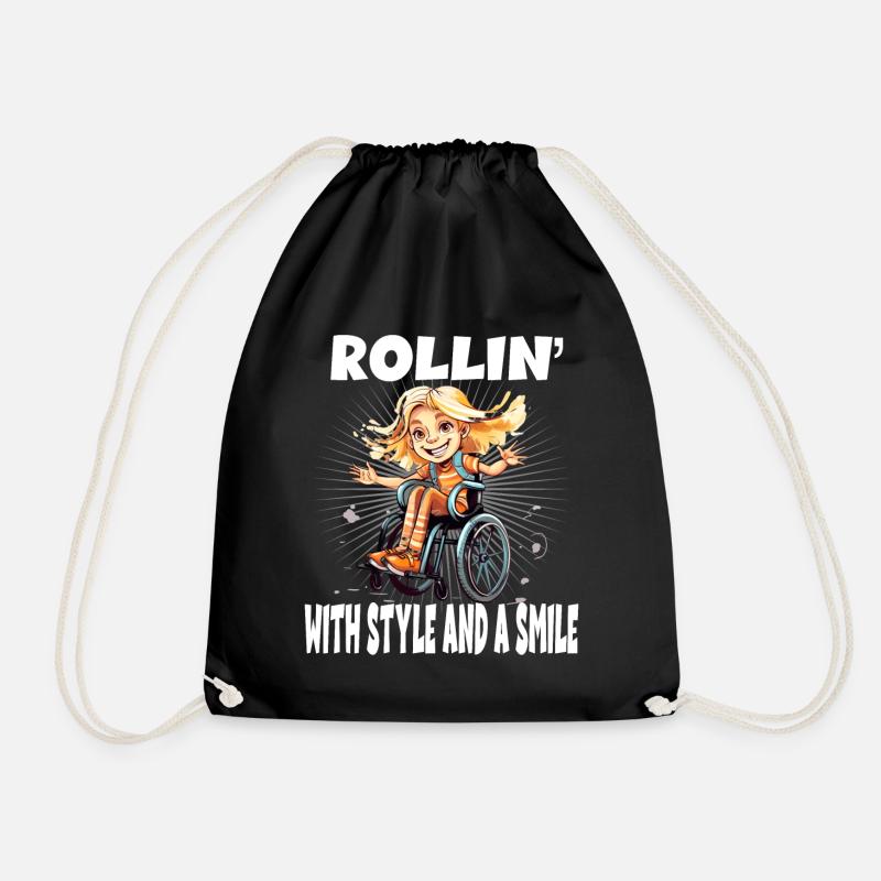 Rollin With Style and a Smile - Turnbeutel - Schwarz