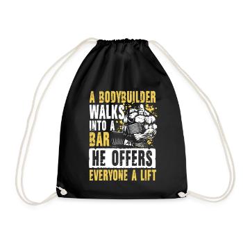 A Bodybuilder Walks Into A Bar - Turnbeutel - Schwarz - Vorne