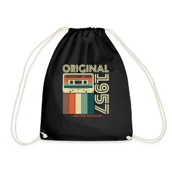 Cadeau d’anniversaire vintage 1957 - Sac de sport léger - noir - Devant
