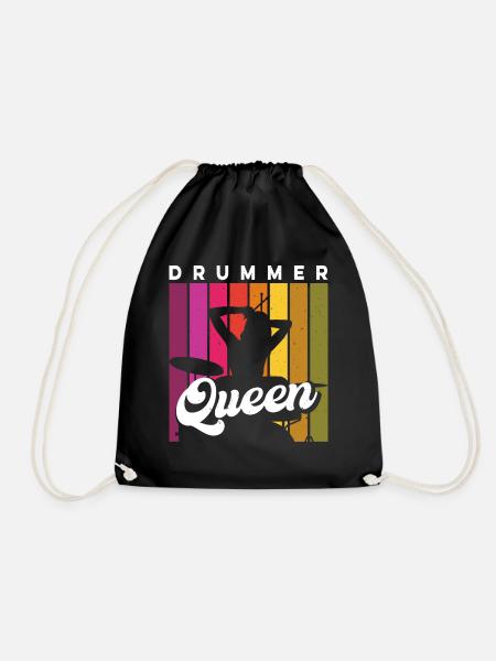 Schlagzeugerin Drummer - Turnbeutel - Schwarz