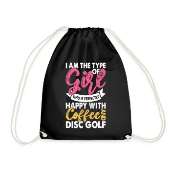 Discgolf Disc Golf - Drawstring Bag - black - Front