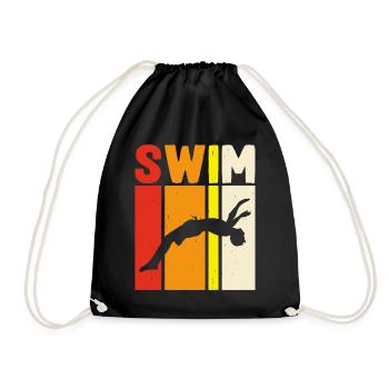 Swimming Float - Drawstring Bag - black - Front