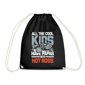 All The Cool Kids Have Papas With Hot Rods - Turnbeutel - Schwarz - Vorne