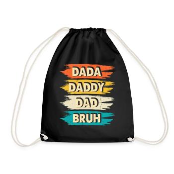 Papa Vater Vatertag - Turnbeutel - Schwarz - Vorne
