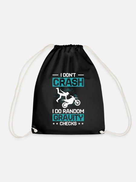 Motocross - Drawstring Bag - black