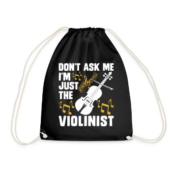 Violin Violinist - Drawstring Bag - black - Front