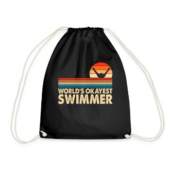 Swimming Float - Drawstring Bag - black - Front