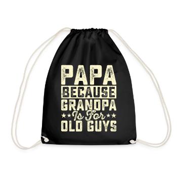 Papa Fête des pères Grand-père - Sac de sport léger - noir - Devant