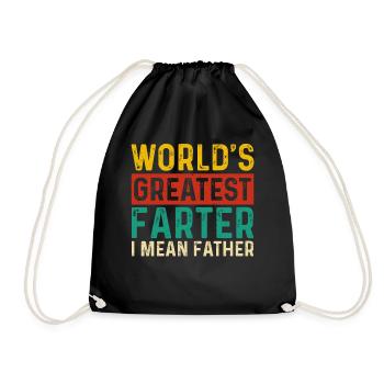 Papa Vater Vatertag - Turnbeutel - Schwarz - Vorne