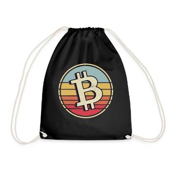 Bitcoin Crypto Cryptocurrency - Drawstring Bag - black - Front