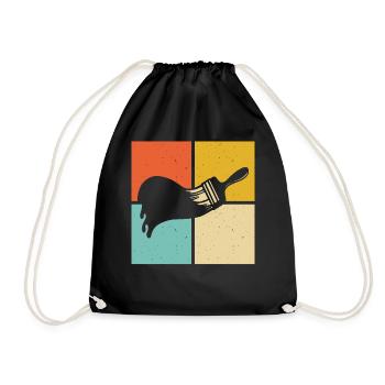 Brush Painter Artist - Drawstring Bag - black - Front