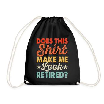 Pensioner pension - Drawstring Bag - black - Front