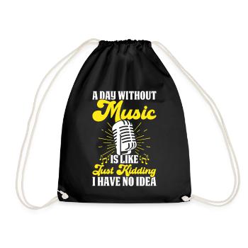 Chanteur chanteur - Sac de sport léger - noir - Devant
