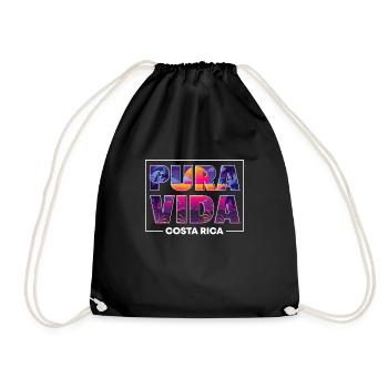 Pura Vida Costa Rica Latin America Costa Ricans - Drawstring Bag - black - Front