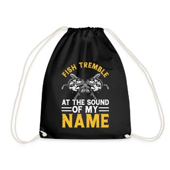 Anglers Fishing Fishing - Drawstring Bag - black - Front