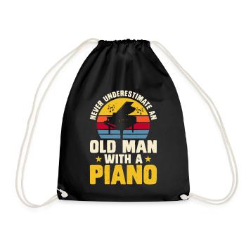 Pianiste Piano - Sac de sport léger - noir - Devant