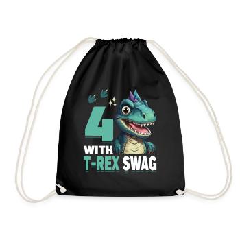 4ème année Roar célèbre 4 avec T-Rex Swag Dinosaur - Sac de sport léger - noir - Devant