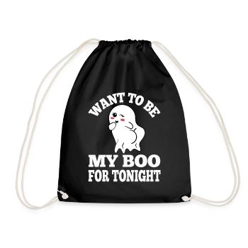 Sassy Ghost Booty Flirt Women's Halloween Fun - Drawstring Bag - black - Front