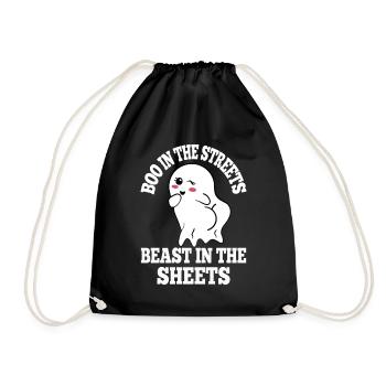 Boo In The Streets Beast In The Sheets Playful - Drawstring Bag - black - Front