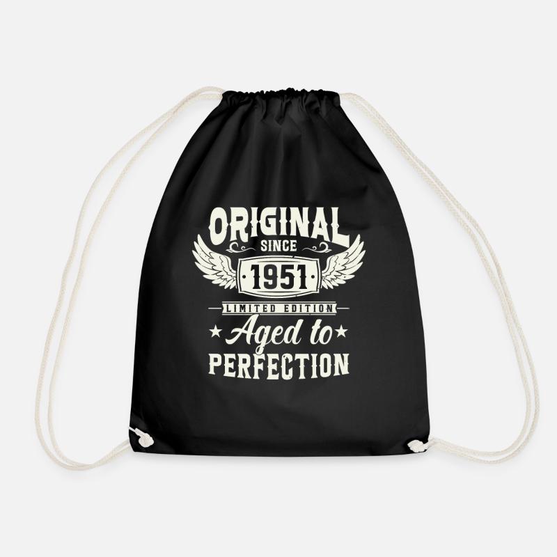 Vintage 1951 Geburtstagsgeschenk - Turnbeutel - Schwarz