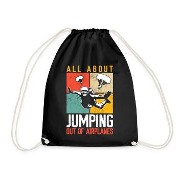 Parachutist - Drawstring Bag - black - Front