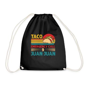 Taco Emergency 9 Juan Retro Taco Squad Mexique - Sac de sport léger - noir - Devant