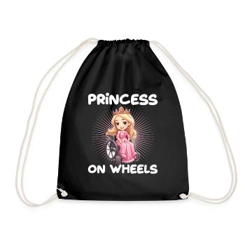 Princess on wheels - Turnbeutel - Schwarz - Vorne